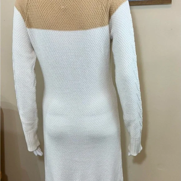 W118 by Walter Baker Cream and Tan Cowl Neck Sweater - Picture 2 of 4